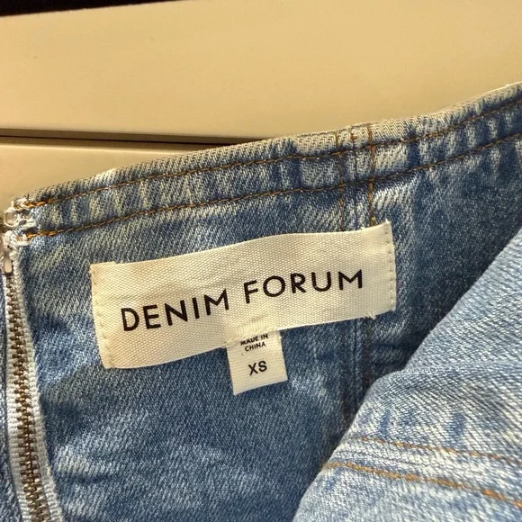 NWT Denim Forum 90s Debbie bustier in Bleach Bleu - Size XS (Aritzia) - Picture 7 of 8
